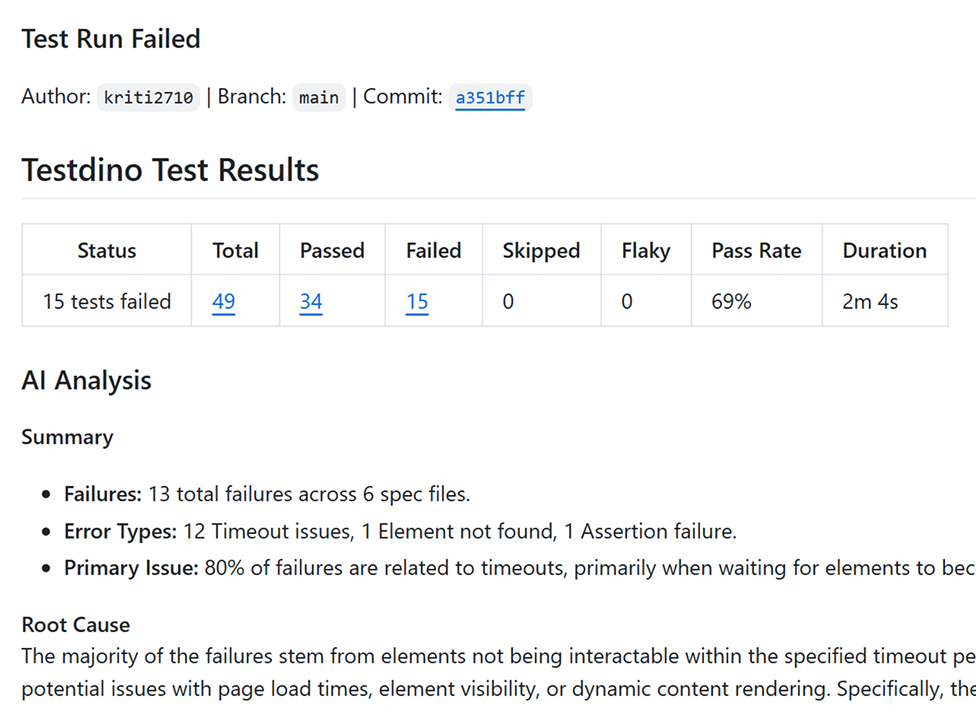 AI-generated PR comments and quality gates